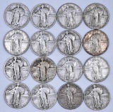 Group of (16) Standing Liberty Silver Quarters