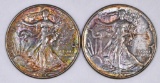 Group of (2) 1945 P Walking Liberty Silver Half Dollars