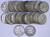 Group of (50) 1949 P Franklin Silver Half Dollars