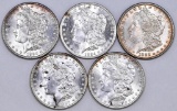 Group of (5) Morgan Silver Dollars