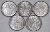 Group of (5) 1880 Micro O Morgan Silver Dollars.