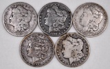 Group of (5) San Francisco Mint Morgan Silver Dollars