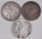 Group of (3) Carson City Mint Morgan Silver Dollars
