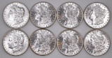 Group of (8) 1887 P Morgan Silver Dollars