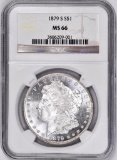 1879 S Morgan Silver Dollar (NGC) MS66