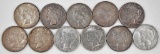 Group of (11) Peace Silver Dollars