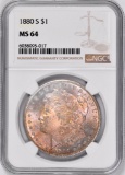 1880 S Morgan Silver Dollar (NGC) MS64