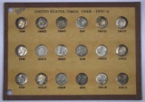 Group of (4) Roosevelt Silver Dimes Albums or Folders with (96) Coins