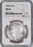 1880 S Morgan Silver Dollar (NGC) MS65