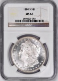 1880 S Morgan Silver Dollar (NGC) MS66