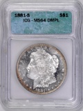 1881 S Morgan Silver Dollar (ICG) MD64DMPL