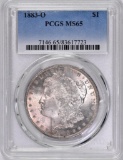 1883 O Morgan Silver Dollar (PCGS) MS65