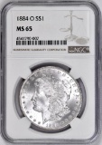 1884 O Morgan Silver Dollar (NGC) MS65