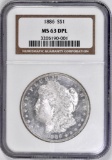 1886 P Morgan Silver Dollar (NGC) MS63DPL