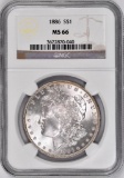 1886 P Morgan Silver Dollar (NGC) MS66