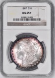 1887 P Morgan Silver Dollar (NGC) MS65+