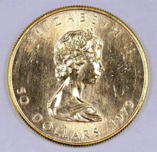 1979 $50 Canada Gold Maple Leaf 1oz
