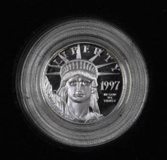 1997 W $10 American Platinum Eagle Proof 1/10thoz