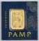 PAMP Suisse 1 Gram .9999 Fine Gold Ingot Bar.