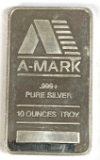 10 oz A-Mark .999 fine Silver bar