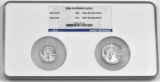 2006 2-Coin 1/4oz. & 1/2oz. Statue of Liberty Platinum Set (NGC) MS69.