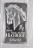 Provident Metals 10oz. .999 Fine Silver Year Of The Horse Ingot / Bar.