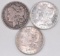 Group of (3) Morgan Silver Dollars