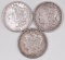 Group of (3) Morgan Silver Dollars