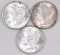 Group of (3) Morgan Silver Dollars