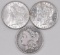 Group of (3) Morgan Silver Dollars