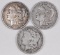 Group of (3) Morgan Silver Dollars