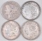 Group of (4) 1921 P Morgan Silver Dollars