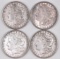 Group of (4) 1921 P Morgan Silver Dollars