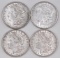 Group of (4) 1921 D Morgan Silver Dollars