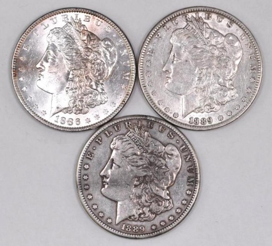 Group of (3) Morgan Silver Dollars