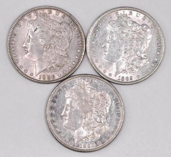 Group of (3) Morgan Silver Dollars