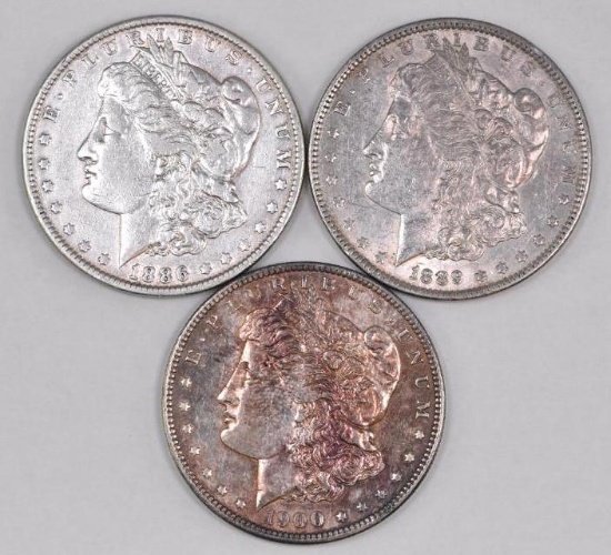 Group of (3) Morgan Silver Dollars