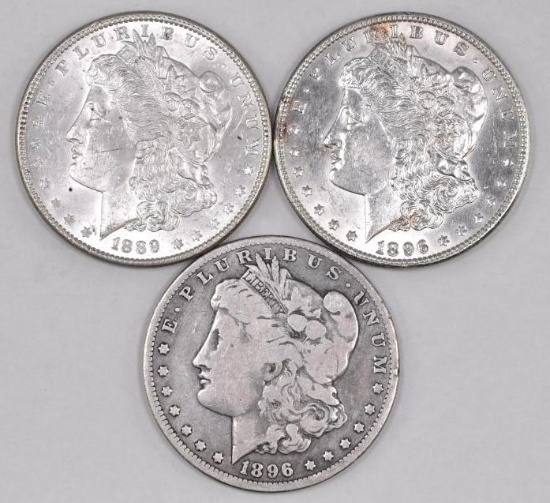 Group of (3) Morgan Silver Dollars