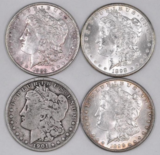 Group of (4) Morgan Silver Dollars