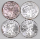 Group of (4) American Silver Eagle 1oz.