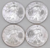 Group of (4) American Silver Eagle 1oz.