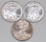 Group of (3) 1996 American Silver Eagle 1oz