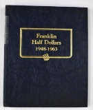 Group of (35) Franklin Silver Half Dollars in Whitman Album 1948-1963