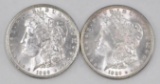Group of (2) 1889 P Morgan Silver Dollars