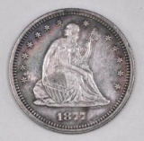1877 P Seated Liberty Silver Quarter