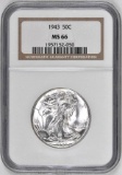 1943 P Walking Liberty Silver Half Dollar (NGC) MS66