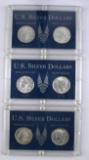 Group of (3) Morgan & Peace Silver Dollar Sets
