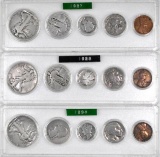 Group of (3) U.S. 5-Coin Date Set 1927, 1928 & 1934