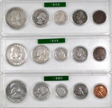 Group of (3) U.S. 5-Coin Date Set 1948, 1949 & 1950