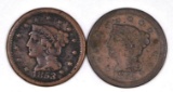 Group of (2) Braided Hair Large Cents